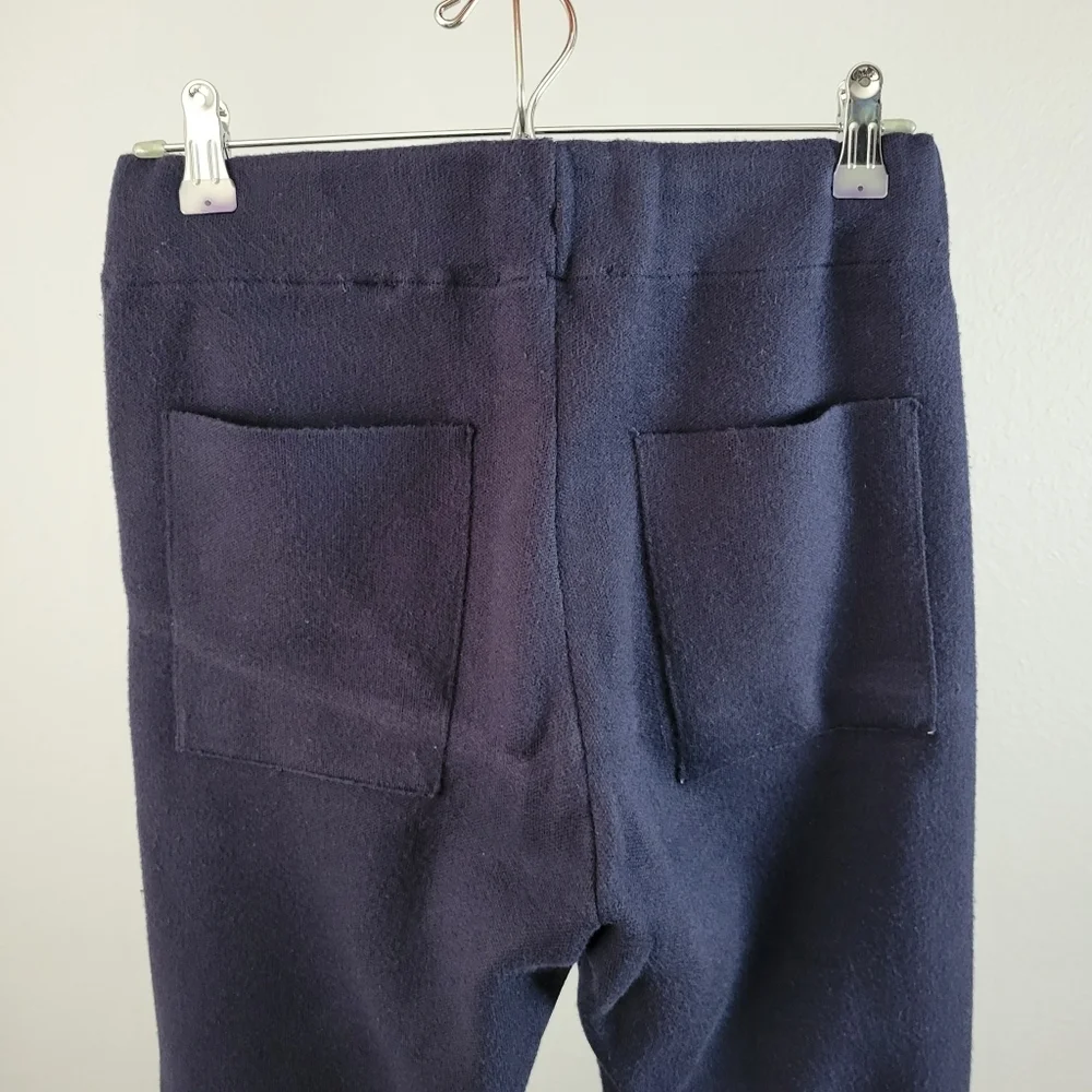 ZARA // cropped straight leg elastic waist side stripe knit pants - Picture 5 of 9